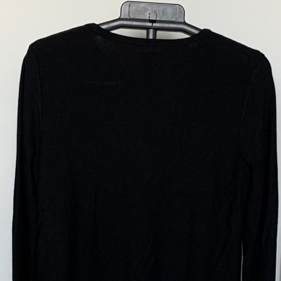 Alfani Black and Gold Peacock Feather Long Sleeve Top Medium - Picture 2 of 8